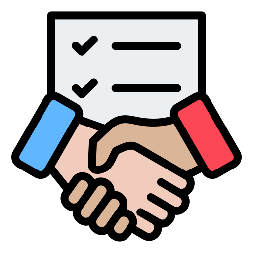 Light blue checklist icon with red heart on bottom right